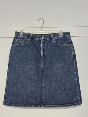 Levi Classic Dark Wash Denim Mini Skirt